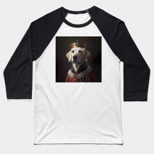 Dog King of England Style Monarchy Baseball T-Shirt